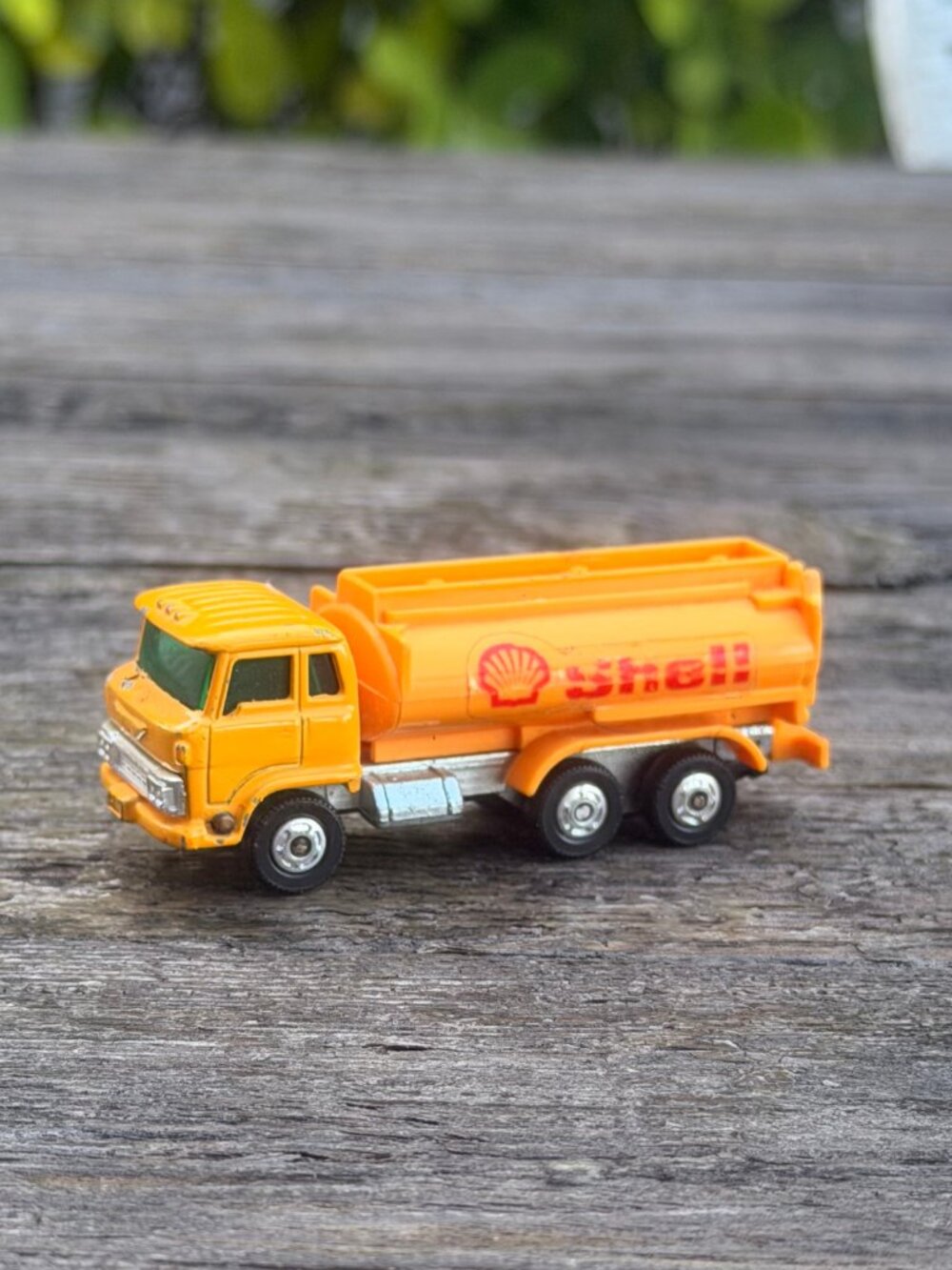 Tomica TOMY 1978 Yellow Orange Hino Truck Shell Gasoline No.52.53.54 Scale 1/102